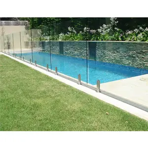 Clôture de piscine en acier inoxydable, cm, couverture en verre, modèle de clôture temporaire, garde-corps de sécurité