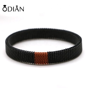 <span class=keywords><strong>Bracelet</strong></span> en <span class=keywords><strong>maille</strong></span> élastique pour hommes, en acier inoxydable, disponible en noir, arc-en-ciel, bleu, <span class=keywords><strong>café</strong></span>, Rose, <span class=keywords><strong>or</strong></span>, pour le printemps, 1 pièce - Product Image 3