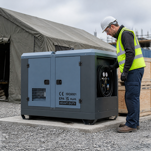 Grupo Electrógeno Diésel Industrial Silencioso de 25kW 45kW con Certificación EPA EAC |   Generador de Respaldo de Emergencia con Calentador de Motor Trifásico de 56 kVA - Product Image 4