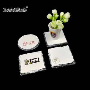 Leadsub, venta al por mayor, posavasos de pizarra promocional con impresión de sublimación de logotipo personalizado - Product Image 5