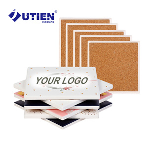 Jutien Good Quality Absorbent Ceramic <strong>Coasters</strong> Cup <strong>Coasters</strong> with Cork Sublimation Customized Stone Ceramic <strong>Coaster</strong> <strong>for</strong> <strong>Drinks</strong> - Product Image 2