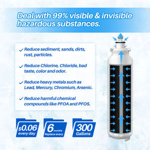 NSF認定プラスチック活性炭冷蔵庫水フィルター交換6ヶ月/200ガロン容量300 GPD簡単 - Product Image 3