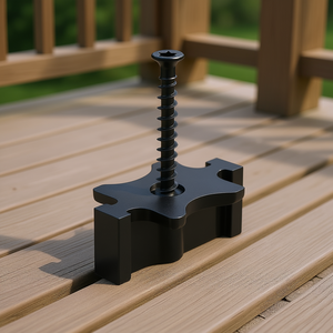 Sujetadores para Tarimas Compuestas, Clips en T de 0.26 Pulgadas para Espacios entre Tablas, Sujetadores Ocultos de Polipropileno (PP) con Tornillos Metálicos, Accesorios para Tarimas - Product Image 2