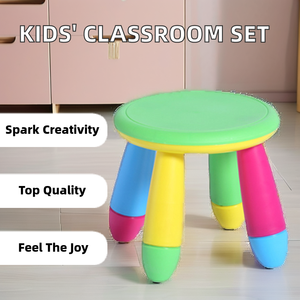 Phong cách hiện đại trẻ em nhựa bảng và phân thiết lập kích thước nhỏ cho lớp học phòng ngủ hoặc ăn uống cho mẫu giáo sử dụng - Product Image 3