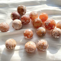 Sphères d'agate florale de haute qualité, cristal de guérison, quartz poli, boules d'agate de fleur de cerisier pour la décoration