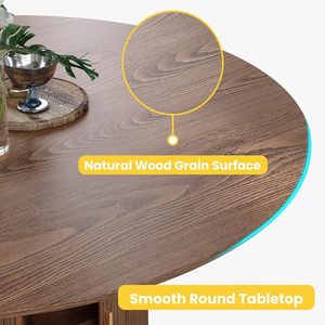<span class=keywords><strong>Tavolo</strong></span> da Pranzo <span class=keywords><strong>Rotondo</strong></span> in Legno 2026 per 6 Persone, <span class=keywords><strong>Tavolo</strong></span> da <span class=keywords><strong>Cucina</strong></span> <span class=keywords><strong>Rotondo</strong></span> Moderno Stile Rustico <span class=keywords><strong>con</strong></span> Contenitore a 2 Livelli - Product Image 4
