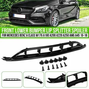 Divisor de Parachoques Delantero Inferior para Mercedes Benz Clase A W176 A180 200 220 250 AMG A45 16-18/C117/W117 CLA45 200 220 AMG 16-19 - Product Image 1