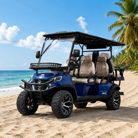 Carrito de Golf Eléctrico de 6 Plazas de Nuevo Diseño, Buggy Todoterreno para Campos de Golf, Resorts y Comunidades