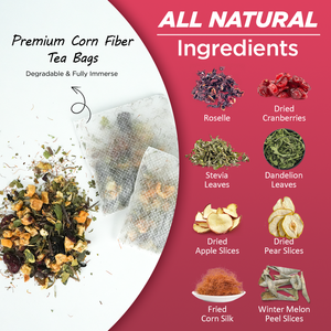 Chinaherbs - Té de Arándano para el Tracto Urinario, Nuevo Producto al por Mayor, Sabor a Rosa, Té para los Riñones, Apoya el Equilibrio y el Control Urinario Saludable - Product Image 2