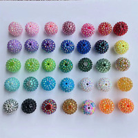 Couleur mélangée grosses perles en plastique stylo porte-clés barre bricolage accessoire perlé 20mm paillettes confettis paillettes acrylique perles rondes