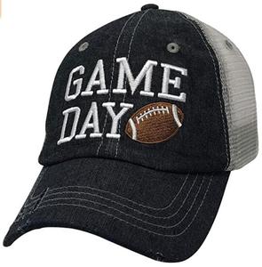 Bonnet de Style camionneur en maille brodée pour la journée du Football, cadeau pour maman - Product Image 1