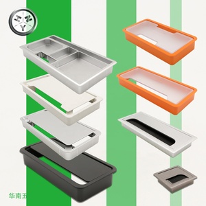 Durable Plastic Cable Grommet Box for Office Desk Folding <strong>Furniture</strong> <strong>Accessories</strong> with Brush Cable Grommets and Wire Hole Cover - Product Image 6