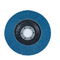 Disque à lamelles personnalisable en oxyde de zirconium bleu 4,5 pouces 115 mm pour polisseuses d'acier inoxydable, support OEM, outils abrasifs