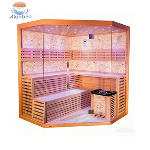 Sauna infrarouge lointain électrique moderne de luxe, vapeur sèche, bois massif, panneau de commande informatique, vente en gros d'usine, salle de sauna - Product Image 4