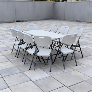 Mesa de Comedor Plegable de Plástico HDPE Resistente a las Manchas de 6 Pies para Cafetería Escolar - Product Image 5