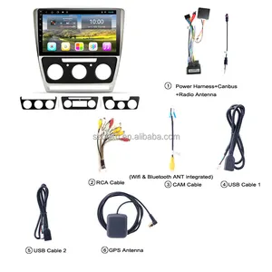 斯柯达Octivia 2007的2 Din 10英寸汽车DVD播放机-2014汽车视频Carplay蓝牙无线电全球定位系统导航