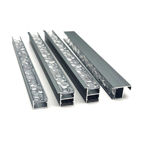 Profils en aluminium linéaires LED YG-G001, profil en forme de U, diffuseur en PC à ondes d'eau, extrusion de profil LED pour l'éclairage des armoires - Product Image 2