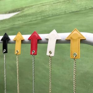 Tees de golf altos y duraderos de PU con cadena y colgador magnético de cuero con flecha, ideales para regalos - Product Image 3