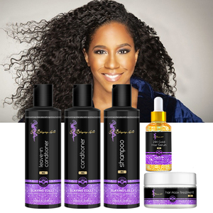 Slaying Lolli Brand Logo personnalisé Non Chemricals Rafraîchissant Vegan <span class=keywords><strong>Afro</strong></span> Hair Care Shampooing Set - Product Image 1