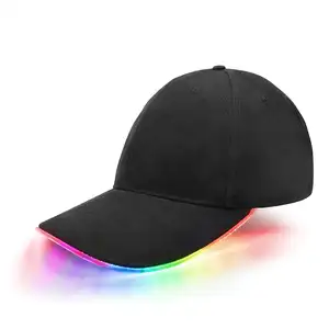 QJC36 Club Party Flash Glow Hat Adjustable Visor Sports Caps Light Up LED Baseball Cap