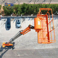 Plateforme élévatrice télescopique électrique à bras droit CFMG 18-34m, nacelle élévatrice automotrice pour travaux en hauteur, certifiée CE ISO