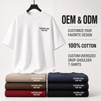 T-shirt en coton unisexe à manches courtes, coupe oversize, épaules tombantes, couleur unie, doux, respirant, personnalisable avec impression, idéal pour l'été, marque privée