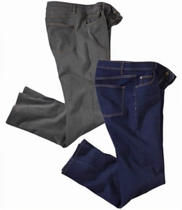 Pantalones Vaqueros de Estilo Vintage para Hombre, Corte Recto, Tela Denim, Lavado Medio, Diseño de Color Sólido para un Estilo de Vida Informal - Product Image 1