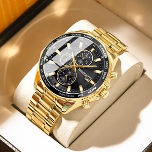 Drioshipping Luxury Men's Stainless Steel Analog Wristwatch 2599 Small Three Sport Stop Chronograph Calendar Quartz Watch - Product Image 2