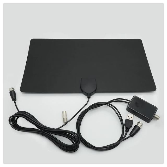 Indoor Digital Television Antenna VHF(174-240mhz) UHF(470-862mhz) 100Miles Long Range Signal Receive Removable High Gain 28dbi