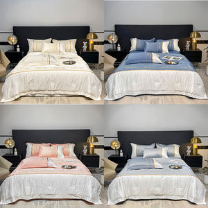 Marka yıkanmış ipek yatak seti 4-In-1 kahverengi beyaz battal boy nevresim yatak çarşafı yatak seti - Product Image 2