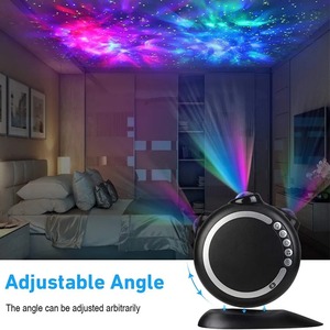 โคมไฟโปรเจคเตอร์เลเซอร์บลูทูธ โคมไฟบรรยากาศท้องฟ้าเต็มไปด้วยดวงดาว โคมไฟบรรยากาศควบคุมด้วยเสียง โคมไฟโปรเจคเตอร์เนบิวลาสีสันสดใส โคมไฟโปรเจคเตอร์ควบคุมระยะไกล - Product Image 3