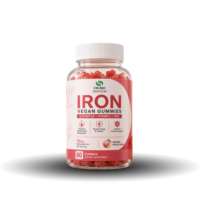 Gummies véganes au fer pour adultes et enfants, 10 mg de fer élémentaire, complexe B, vitamine C, zinc, saveur pêche, complément alimentaire, marque privée OEM ODM