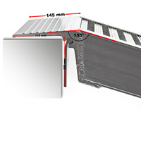 Rampes de chargement en aluminium pour remorques de machines de construction, capacité de charge de 4460 lb, rampe de chargement de conteneurs