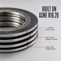 Joint spiralé personnalisable en titane de grade 2 avec garnissage en PTFE pour la dessalement de l'eau de mer, résistant aux acides et aux alcalis