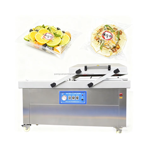 Machine à emballer sous vide de qualité industrielle DZ-500/2S chambre simple/double emballage de poulet - Product Image 1