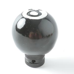 Kenop Pemindah Gigi Bola Billiard 8 Delapan Kolam, Hitam dengan Adaptor Universal Kendaraan AT/MT Kepala Tuas Pemindah Gigi - Product Image 3