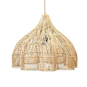 Moderno minimalista hogar sala de estar decoración ratán mimbre pantalla colgante interior candelabro colgante luz diseño hecho Vietnam - Product Image 2