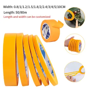 YOUJIANG Yellow Color Recyclable Spray Paint Masking Craft Packing Idea DIY Decoration Crepe Paper Self Adhesive Tape