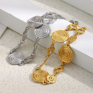 N & S Thép Không Gỉ 18K Vàng Mạ Hình Học Hóa Thạch Vỏ sò Ins Cổ Điển Tối Giản Độc Đáo Đồ Trang Sức Thời Trang Sang Trọng Quà Tặng Phụ Nữ - Product Image 1