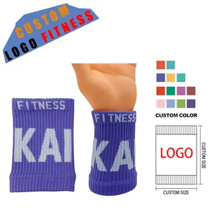 Custom Cross Fitness wristbands with logo sport sweatbands no minimum wrist brace support Promotional