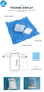 Bata Quirúrgica Verde TOPMED, Certificación MDR CE, Esterilizada con Óxido <span class=keywords><strong>de</strong></span> Etileno, SMS Reforzado, SMMS, Venta al por Mayor, OEM - Product Image 3