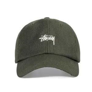 Vert olive lettre broderie logo ajusté cool chapeau de soleil casquettes de baseball chapeau lavé casquettes de sport avec casquettes de baseball réglables personnalisées