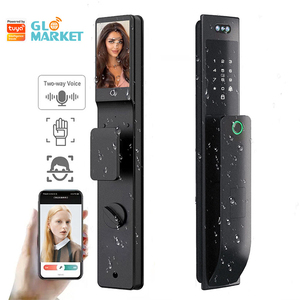 กลอนประตูวิดีโออินเตอร์คอม Glomarket ระบบดิจิตอลอัตโนมัติเต็มรูปแบบ พร้อมกล้อง ระบบจดจำใบหน้า 3 มิติ ระบบสแกนลายนิ้วมือไบโอเมตริกซ์  สมาร์ทล็อค พร้อม Wifi - Product Image 1