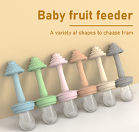 Juguete Masticable de Silicona para Bebés Recién Nacidos, Alimentador de Frutas con Función de Compresión y Mordedor para Dispensar Alimentos Frescos