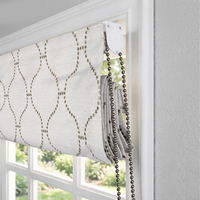 Persianas Romanas Modernas de Alta Calidad con Diseño Integrado, 100% Opacas, Elevación Manual Suave para Ventanas Francesas y Dormitorios