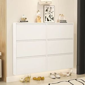 공장 판매 널리 사용되는 맞춤형 현대식 4도어 랙 디자인 스틸 화이트 메탈 신발장 - Product Image 4