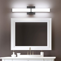 Worbest Luminaire LED de coiffeuse à intensité variable Triac 100%-10% compatible avec divers variateurs, pour emplacement humide, style moderne et épuré, en acier inoxydable pour intérieur