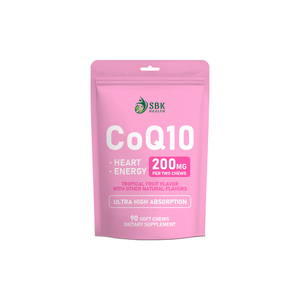 Private Label OEM COQ10 Soft Chews Tropical Fruit Flavor Dietary <b>Supplement</b> Supports Brain Health and Promote Cardiovascular - Product Image 1