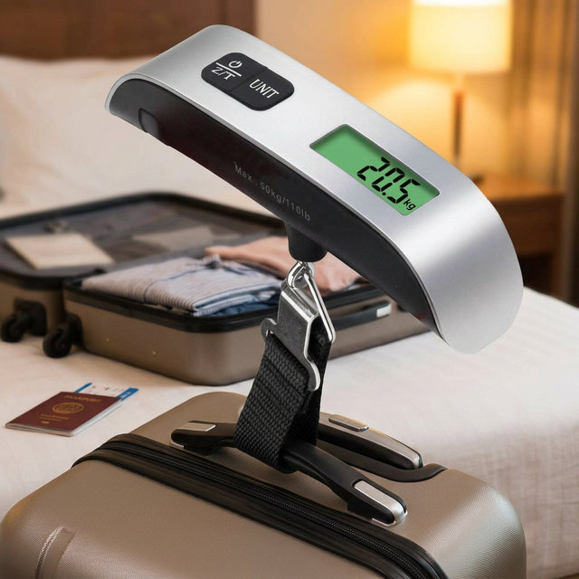 Digital Luggage Weighing Scales 50kg Portable Hook Scale with LCD Display OEM/ODM Supported