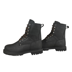 מגפי בטיחות עבודה גבוהה של גברים loggers נזק כימי פלדה בוהן מסווה עור פרה גומי insole-עבור כל עונות השנה - Product Image 1